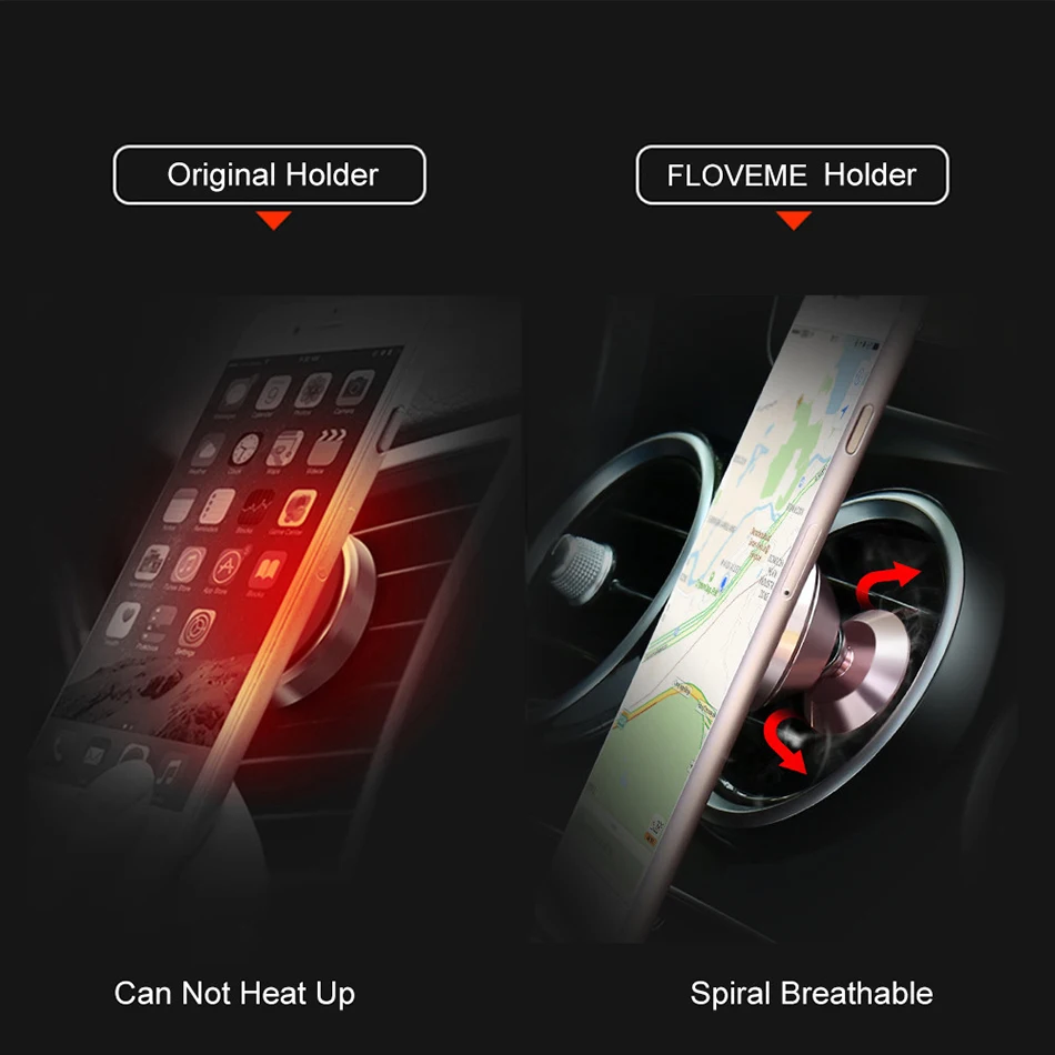 FLOVEME Magnetic Car Holder Air Vent Mount Universal Magnet Smartphone Car Mobile Phone Holder GPS Navigation Holder Accessories (8)
