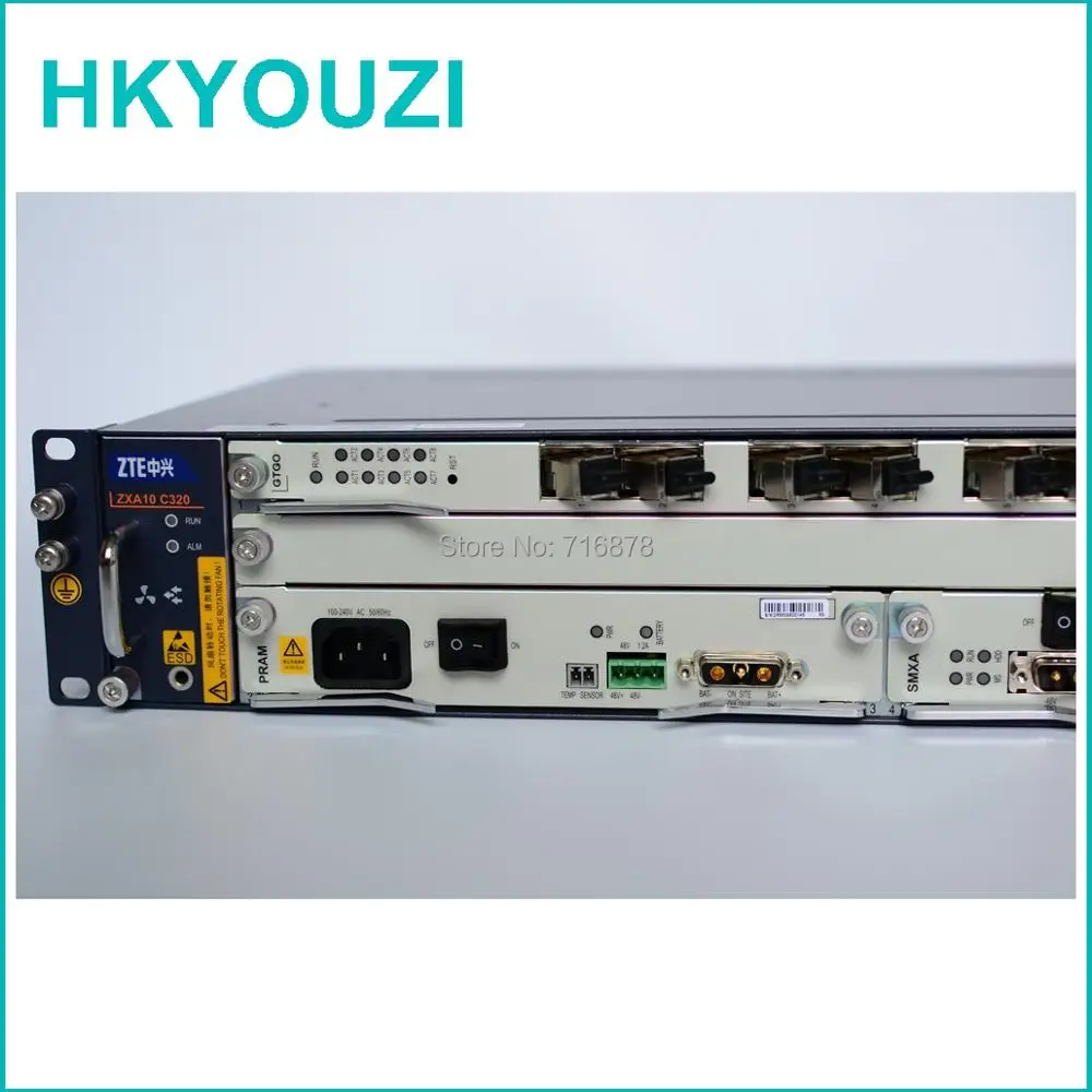 В наличии ZXA10 C320 OLT AC + 1 шт. GTGO SMXA/1 карта * с 4 портами 1G uplink PRAM DC power 8 SFPs|zxa10 c320|olt c320 |