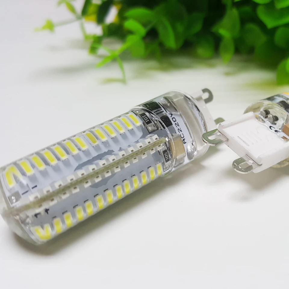 1 шт. светодиодная лампочка G9 кукуруза 104 SMD 3014 13 Вт 110 В 220 теплый белый/белый