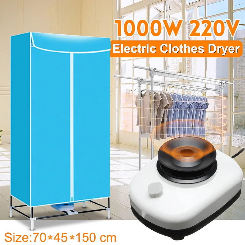  1000W 220V Clothes Dryer Portable Household Electric Dryer Machine Multifunction Tool Detachable Wa