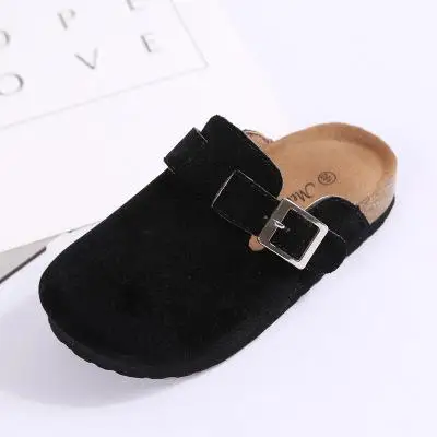 2021 Autumn Kids Cork Slippers Girls Home shoe baby boys Children Suede Flat Beach Casual Sandals Comfortable Children Slippers children's shoes for sale Children's Shoes