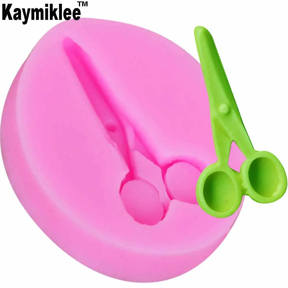 10pcs M721 Scissors Silicone Fondant Mold,Resin Clay Chocolate Candy