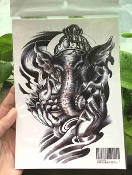 

Waterproof Temporary Tattoo Sticker big size elephant Ganesha tattoo Water Transfer Fake Tatoo For Man Women