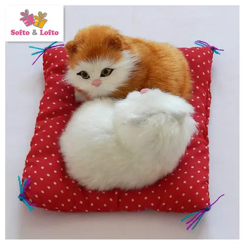 artificial cats couple toy,baby kat kittens pussy cat,doll decorations birthday gift for child girls3_