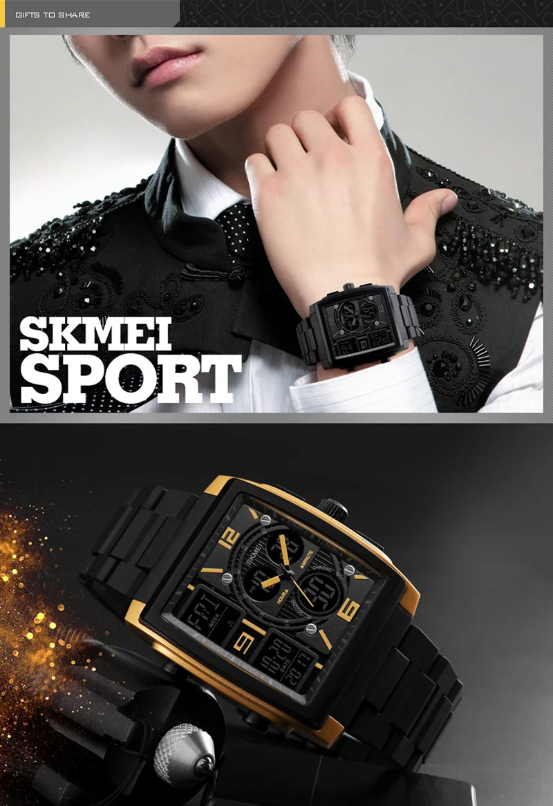 Мужские часы от ведущего бренда, роскошные, SKMEI, военные спортивные часы, мужские, светодиодный, цифровые, кварцевые наручные часы, мужские часы