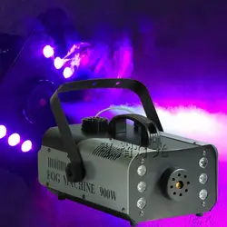 Мини 900 Вт LED RGB 3in1 Беспроводной пульт дистанционного управления туман машина насос диско DJ дым машина для свадьбы Рождество этапе фоггер