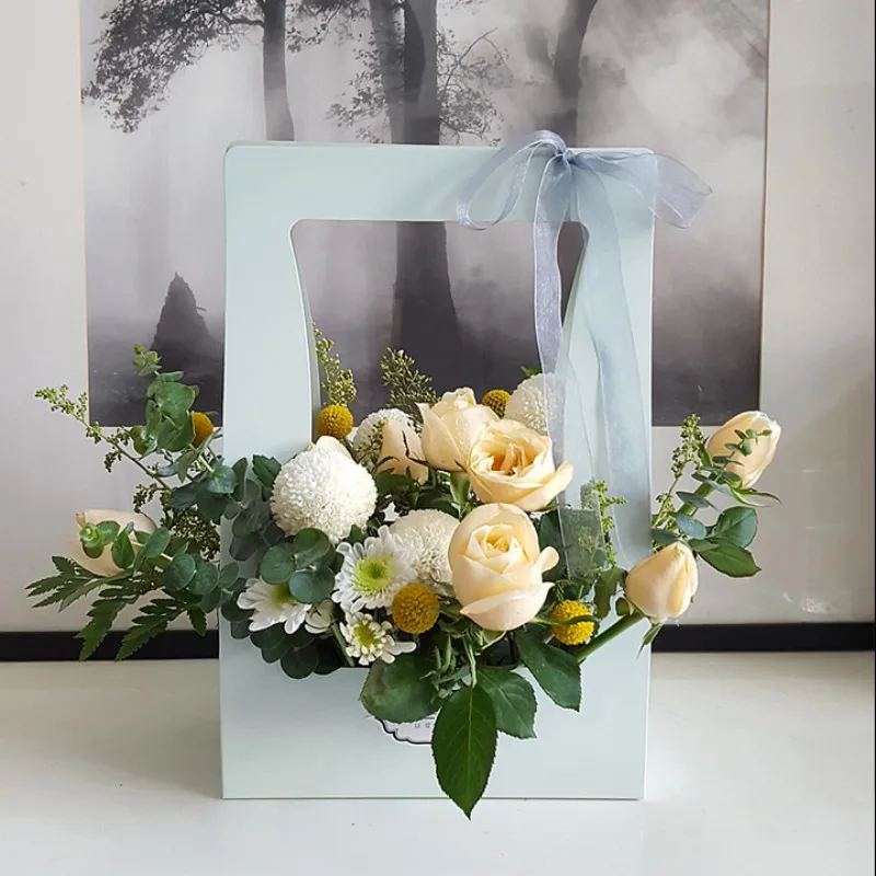 5 шт. бумажные корзины для цветов в винтажном стиле|flower bunch|gift flowerbasket flowers |