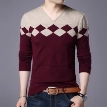 Высококачественные новые модные брендовые повседневные мужские свитера из кашемировой шерсти мужской свитер осенний пуловер узкий мужской свитер