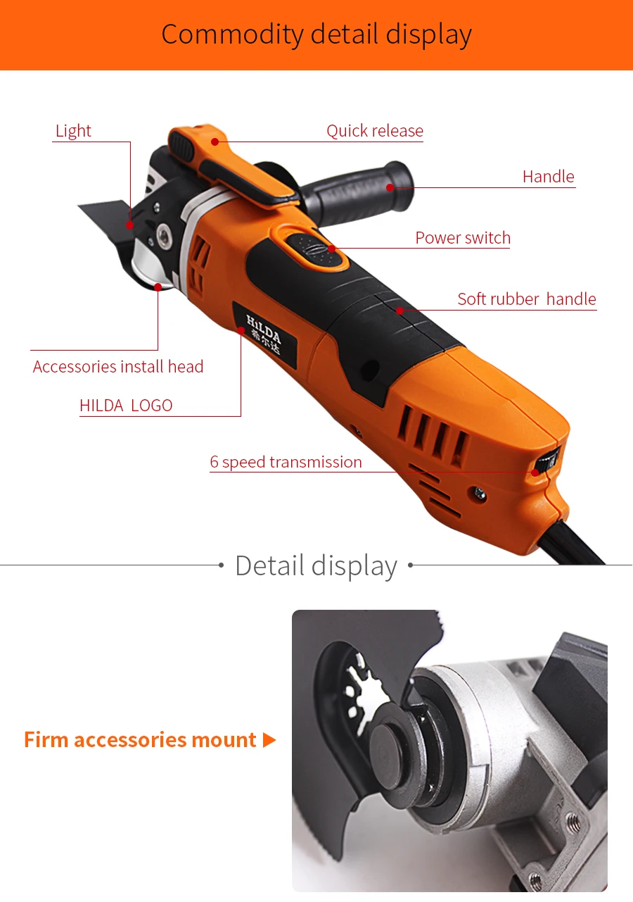 HILDA Multi-Function Electric Saw Renovator Tool Oscillating Trimmer ...