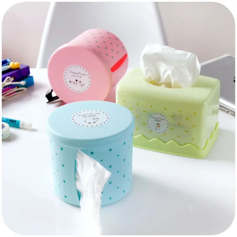 Plastic paper box living room paper towel box roll creative desktop