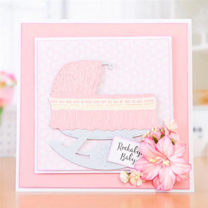 Eastshape Baby Cradle Metal Cutting Dies Decor Frame Craft