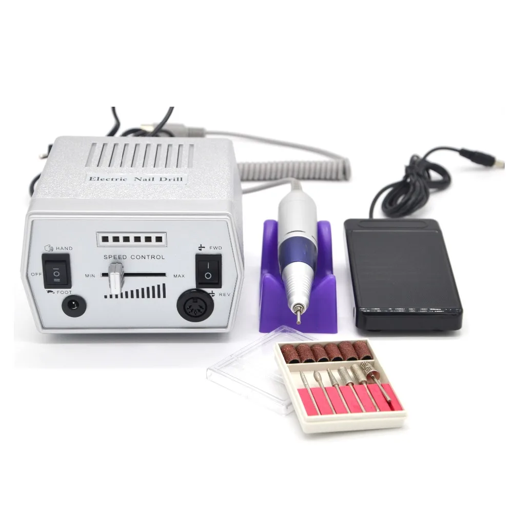 

HOTSALE 30000RPM silver Nail Art Equipment Manicure Tools Pedicure Acrylics pedicure Nail Drill Pen Machine Set Kit
