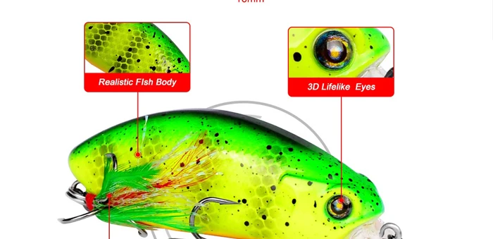 Trout Wobblers Minnow Crankbait Crank Baits 5.9cm 9g 6pcs 0.6-1.6m Depth Artificial Bait Fishing Gear (5)