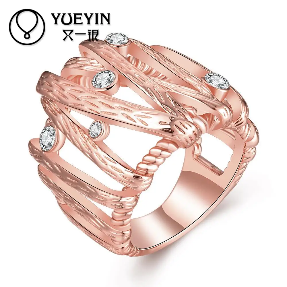 R753-B-8 Wholesale High Quality Nickle Free Antiallergic New Fashion Jewelry 18K Gold PlatedRing | Украшения и аксессуары