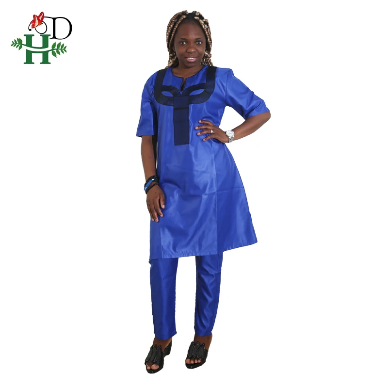H& D, африканские платья для женщин, Дашики, женские топы, штаны, набор, африканская одежда, традиционный наряд, набор, riche bazin вышивка
