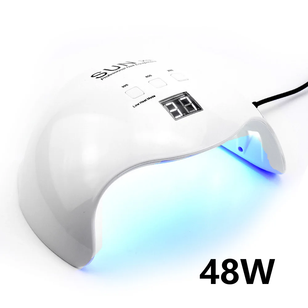 

48W UV Nail Lamp Sun5 24PCS Leds Nail Dryer for All Gel Manicure Nail Art Gel Polish Varnish with Smart Auto Sensor LCD Display