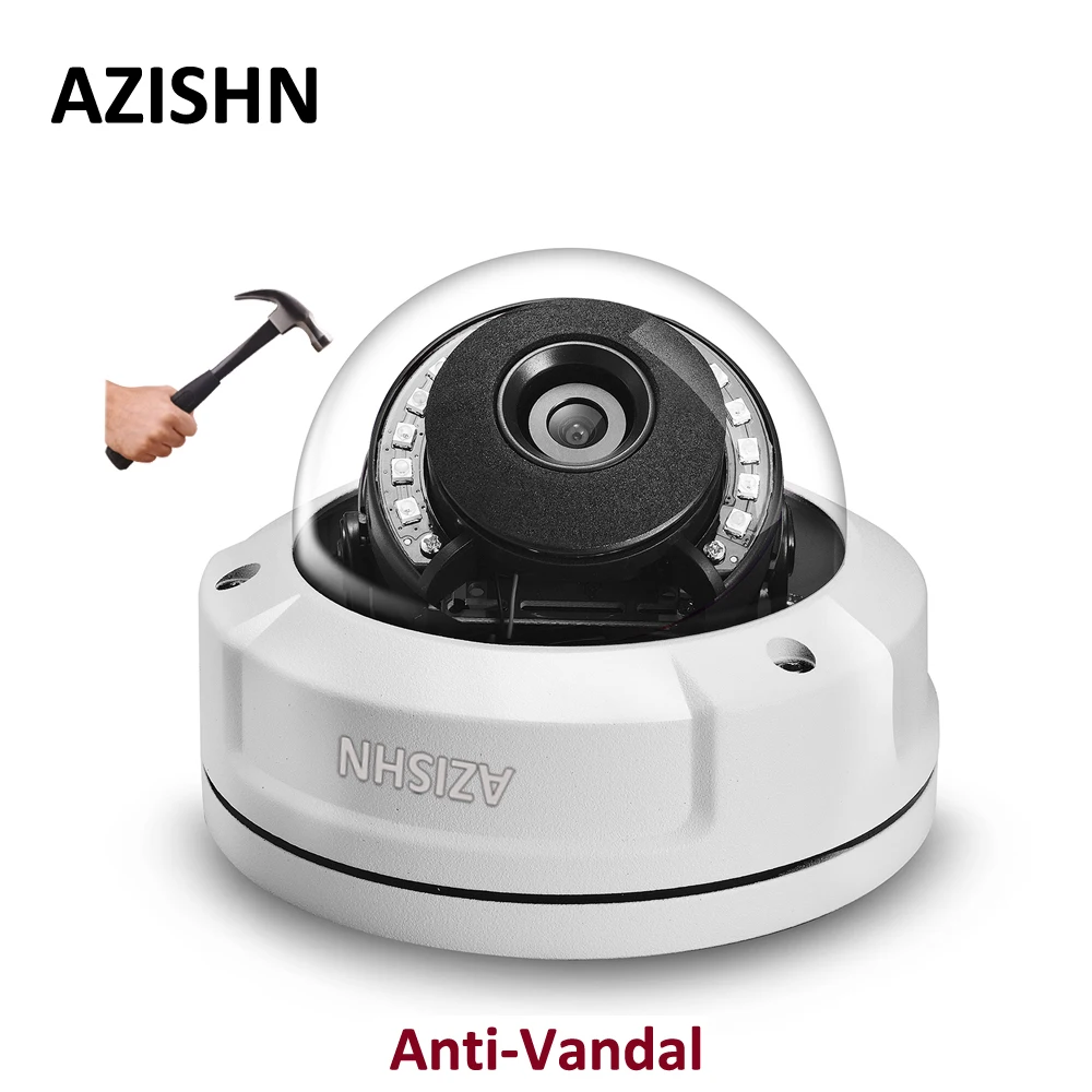 Камера видеонаблюдения AZISHN IP антивандальная H.264 FULL HD 1080P 2 МП onvif P2P HI3518E 12IR IP66 для