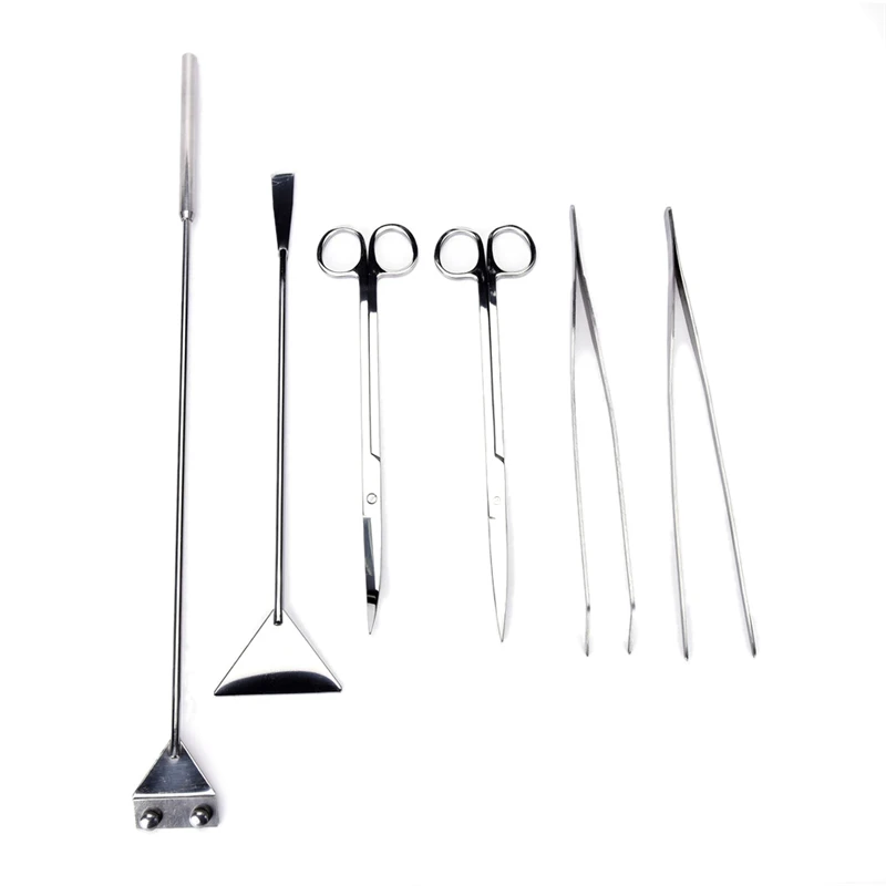 

1PCS 25~46cm Fish Tank Tongs Aquarium Stainless Steel Live Plant Tank Tweezers