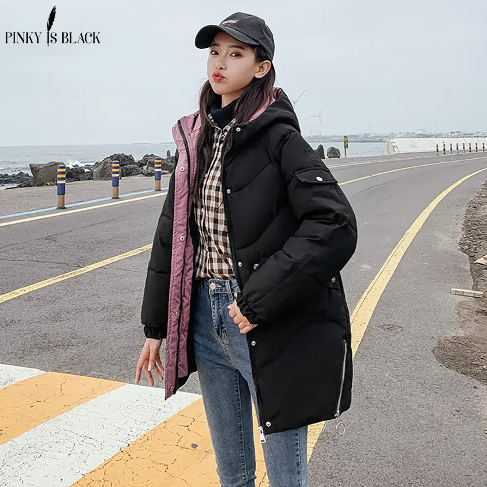 

PinkyIsBlack Autumn Winter Jacket Women Coat Fashion Female Hooded Winter Jacket Women Parkas Warm Casual Plus Size Coat Jacket