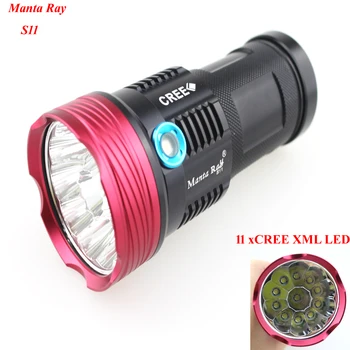 

Manta Ray S11 11xCREE XML 11000lm 3-Mode LED Flashlight (1x18650/2x18650/3x18650/4x18650)