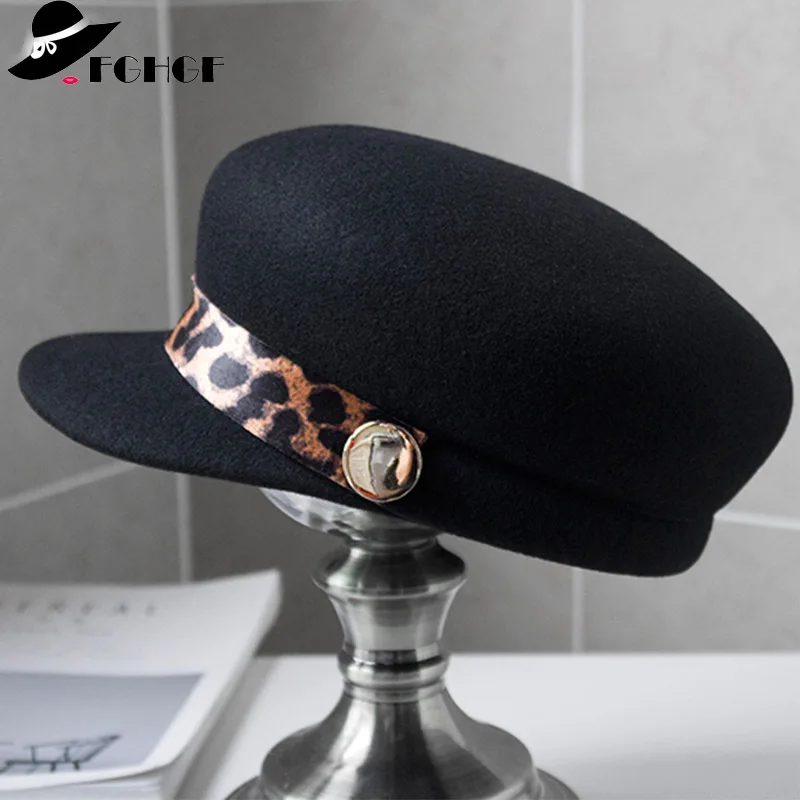 100% Wool Felt Hat Newsboy Cap 
