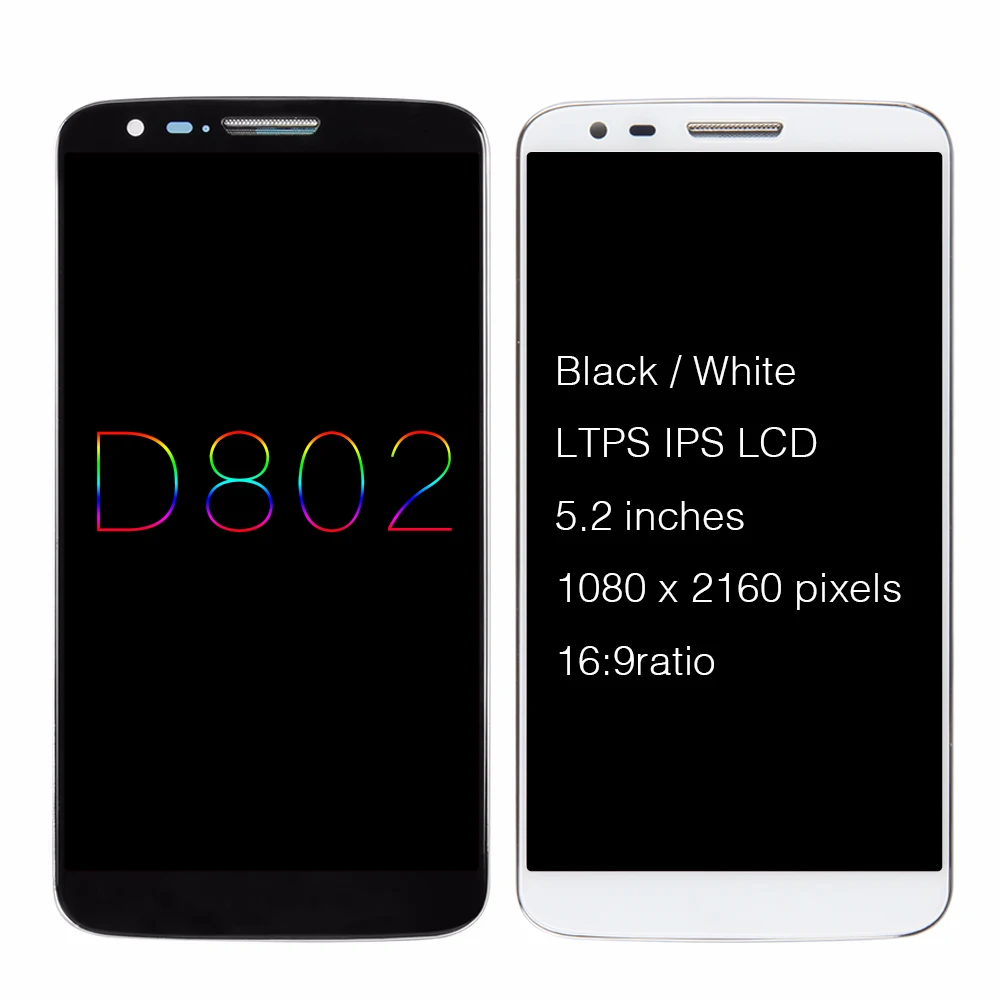 Оригинальный сенсорный ЖК экран 5 2 дюйма для LG G2 дисплей D800 D801 D802 D805 D803 VS980 F320 LS980
