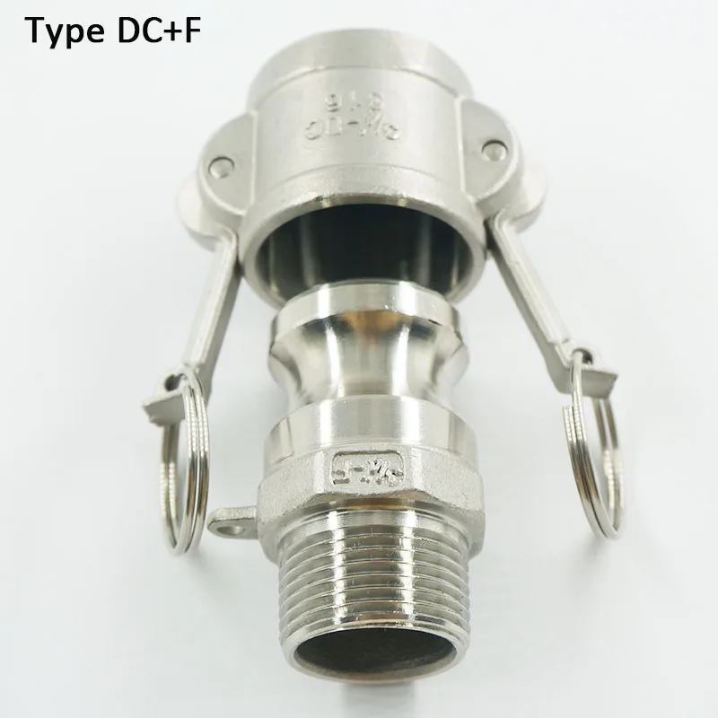 

1-1/4" to 4" Type DC+F Dust Cap with Camlock Coupler Stainless Steel 304 Quick Disconnection Coupling