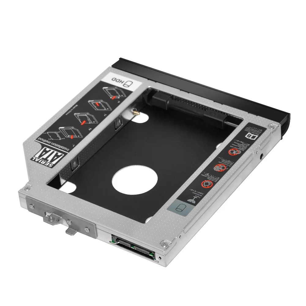 external hard drive enclosure Sunvalley 2nd HDD Caddy 12.7 mm SATA to SATA Adapter For HP Laptop PATA CD DVD ROM Optical Bay HD6530-SS portable hdd case