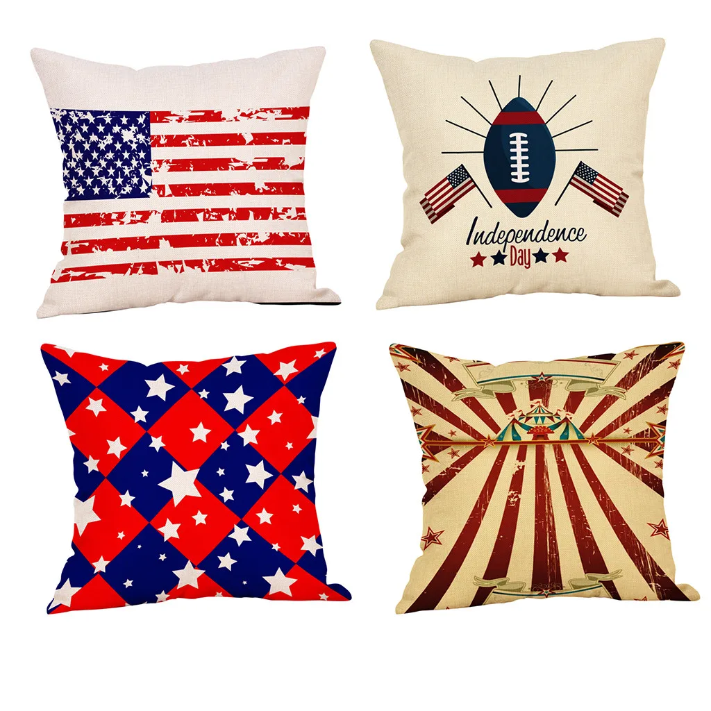 

Gacsidy Store dakimakura 4Pcs Independence Day Style Throw Pillowcase Pillow Covers