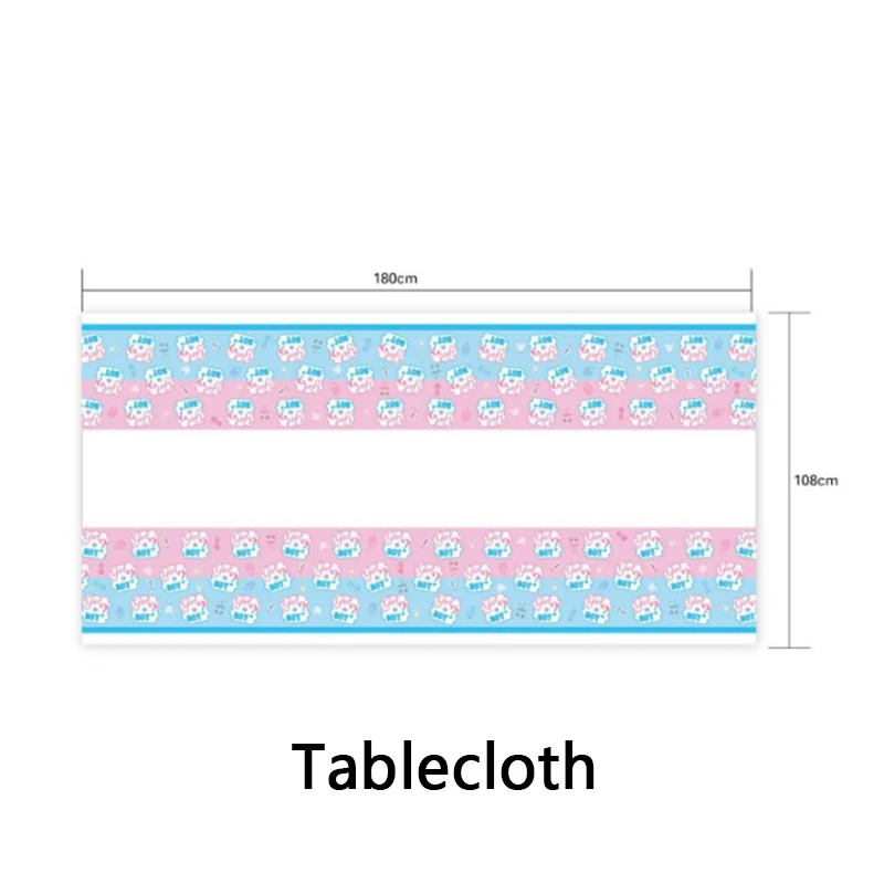 Tablecloth Мультяшный рисунок пол раскрывает ребенка или девочки 10 шт/партия одноразовая посуда тарелка чашки для свадьбы предметы для украшения дня рождения - Цвет: Tablecloth