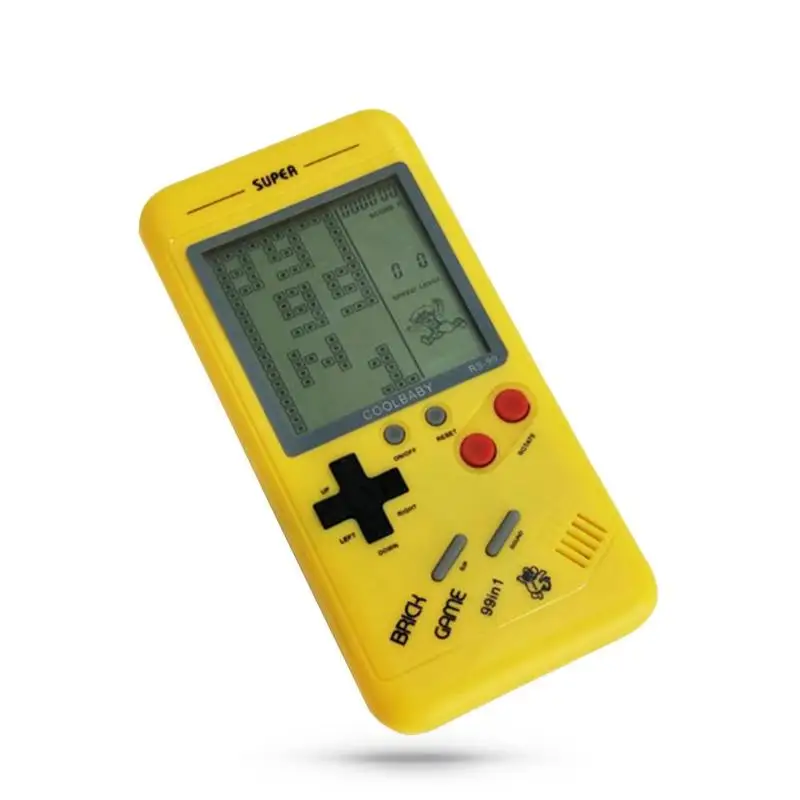 Классические 3,5 дюймовые ЖК-электронные игры игрушки игровая консоль Ретро детство тетрис портативные игровые плееры встроенные 26 игр - Цвет: Yellow