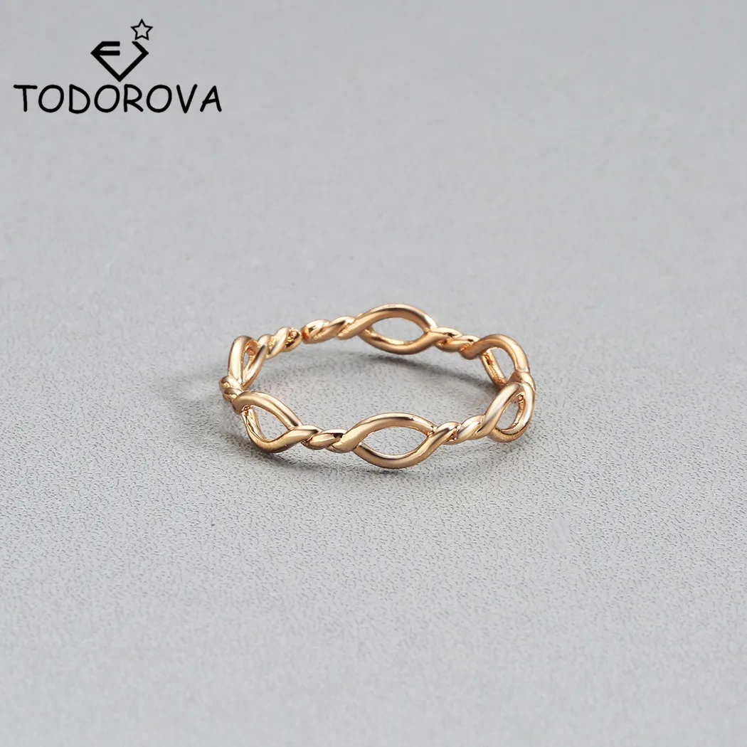 

Todorova Trendy Thin Twist Rope Rings for Women Femme Simple Infinity Ring Wedding Band Knuckle Ring Party Gift Jewelry