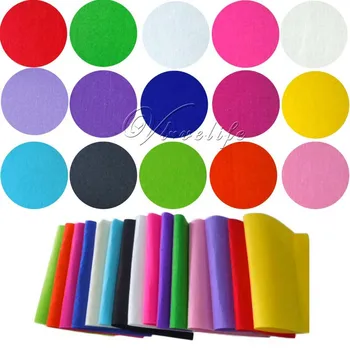

15pcs 20cm*30cm Felt Fabric Crafting Handicraft A4 Sheets 1mm thick Sewing Glue Scrapbooking DIY One Piece Of Each 15 Colours
