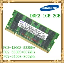 Samsung Laptop memory 1GB 2GB DDR2 533 667 800MHz PC2 4200 5300 6400 Notebook RAM 800