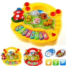 Baby Kids Music Toy Animal Farm Piano Songs Sound Musical Developmental Toy Musical Instrument Educational Toy Gift Random Color