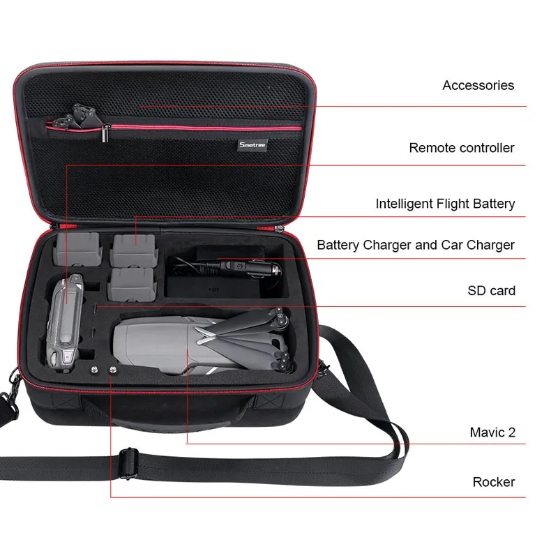 Чехол Smatree для DJI Mavic 2 Pro/DJI Zoom Fly More Combo pro Battery|Сумки фото-/видеокамеры| |