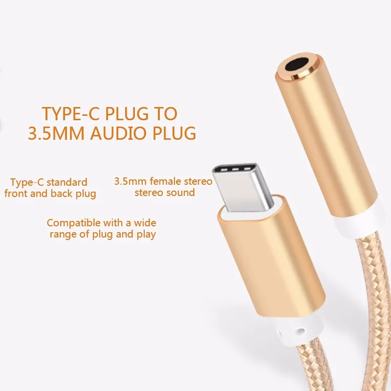 ENKLOV Converter AUX Type-C To 3.5 mm Jack Headphone Adapter For Huawei Mate P20 Pro Xiaomi Mi 6 8 Mix One plus Audio Cade ENKLOV Converter AUX Type-C To 3.5 mm Jack Headphone Adapter For Huawei Mate P20 Pro Xiaomi Mi 6 8 Mix One plus Audio Cade