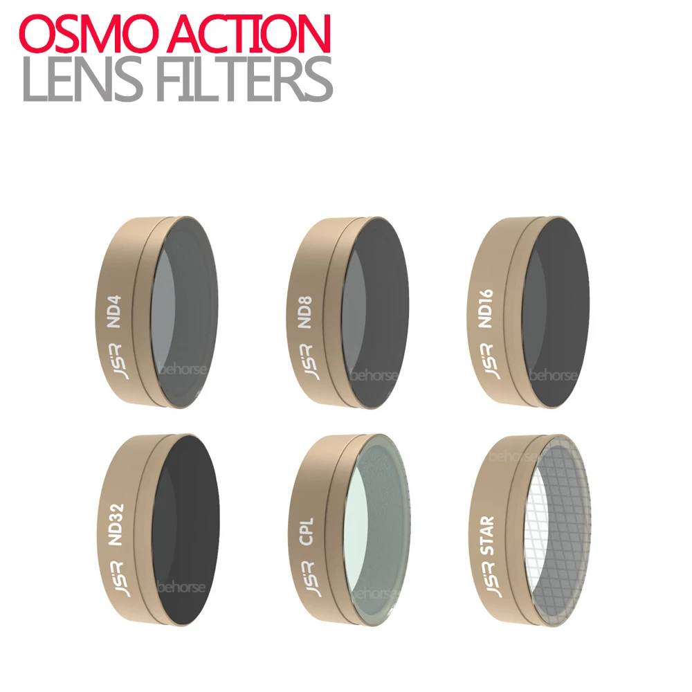 

New Camera Lens Filter Sets For DJI OSMO ACTION Lens Filter CPL UV STAR ND4/8/16/32 ND8/16/32/64-PL Action Camera Accessories