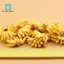 Мини ручной работы глиняные фрукты кукольный дом Миниатюрный кухонный банан для куклы Кухня 5 штук