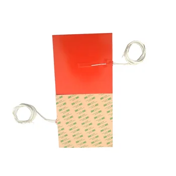 

220v 200w 200*200*1.5mm silicone heat bed for 3d printer adhesive 1 side 100k thermistor 1000mm lead out from middle of 1 side