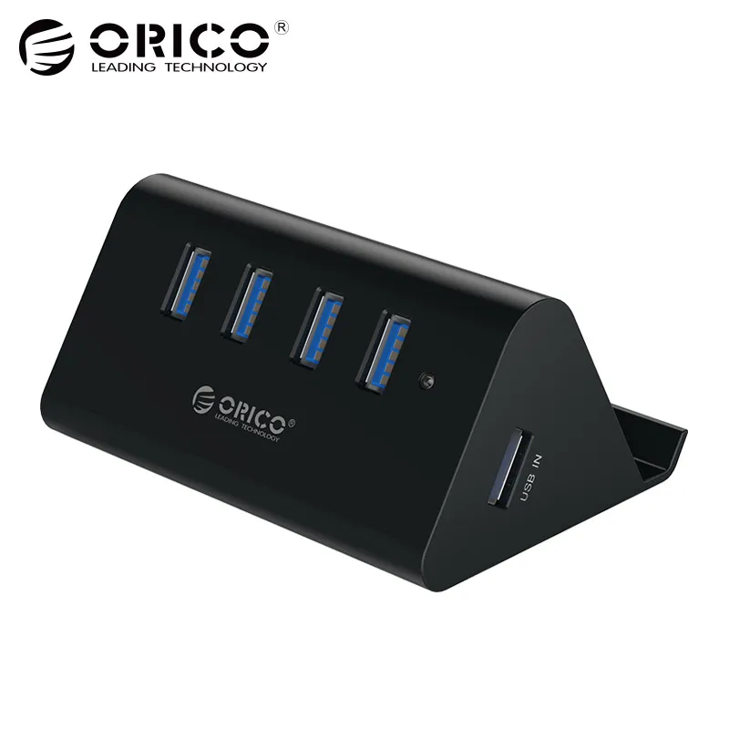 

ORICO 5Gbps High Speed Mini 4 ports USB 3.0 / 2.0 HUB for Desktop Laptop with Stand Holder for Phone Tablet PC - Black / White