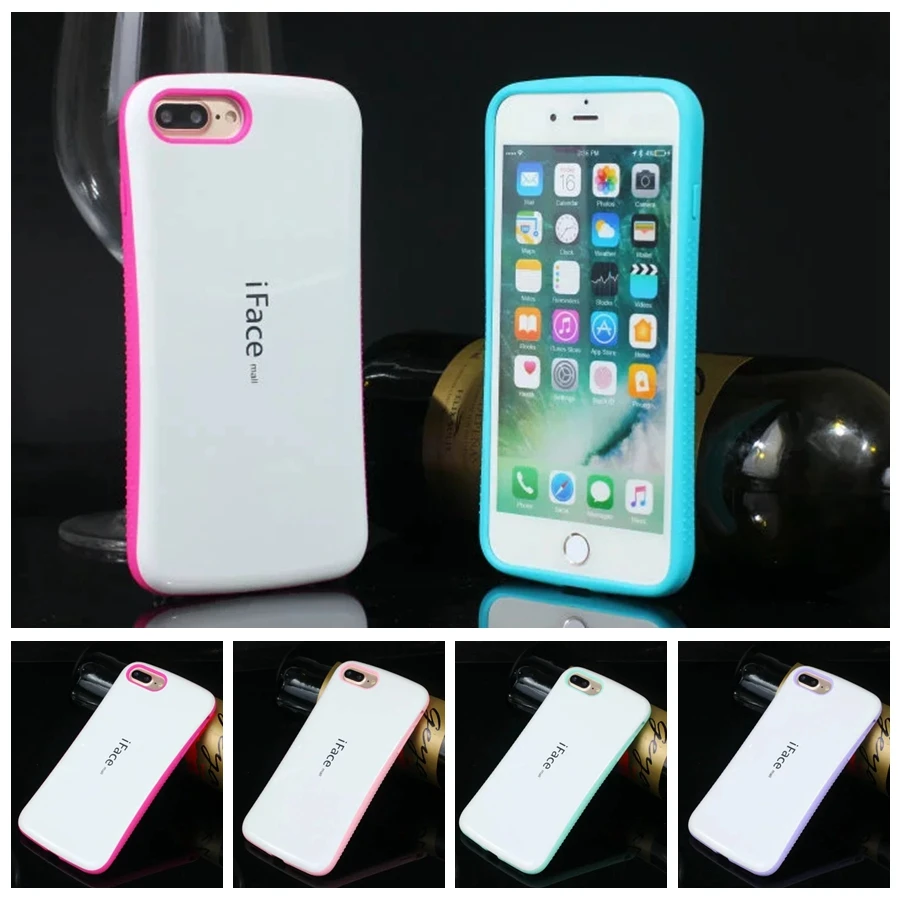 Чехол iface в Корейском стиле для Apple iPhone 6 6s амортизирующий жесткий чехол из ПК +