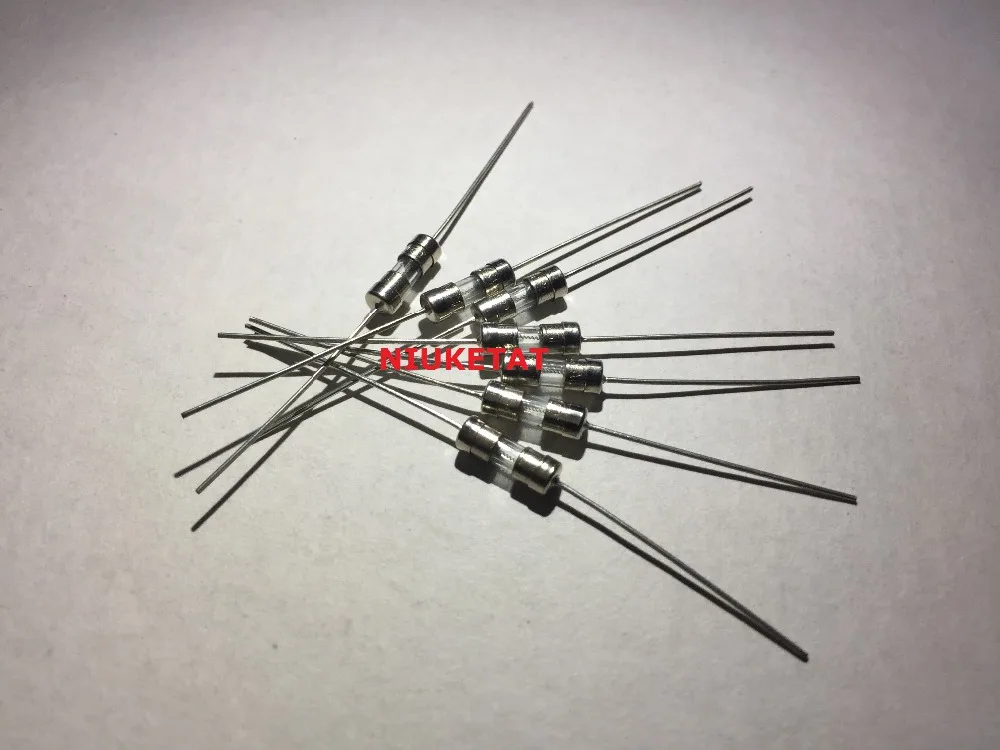 

NIUKETAT 200pcs 3.6*10mm T1A 250V slow Axial fuse Glass Tube with lead wire 3.6*10 T1A 250V slow fuse New and original