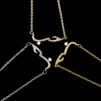 

Women Crystal Love Arabic Necklace Micro Pave Cubic Zirconia Rune Pendant Arabian Ethnic Jewelry Spiritual Best Friend Gift