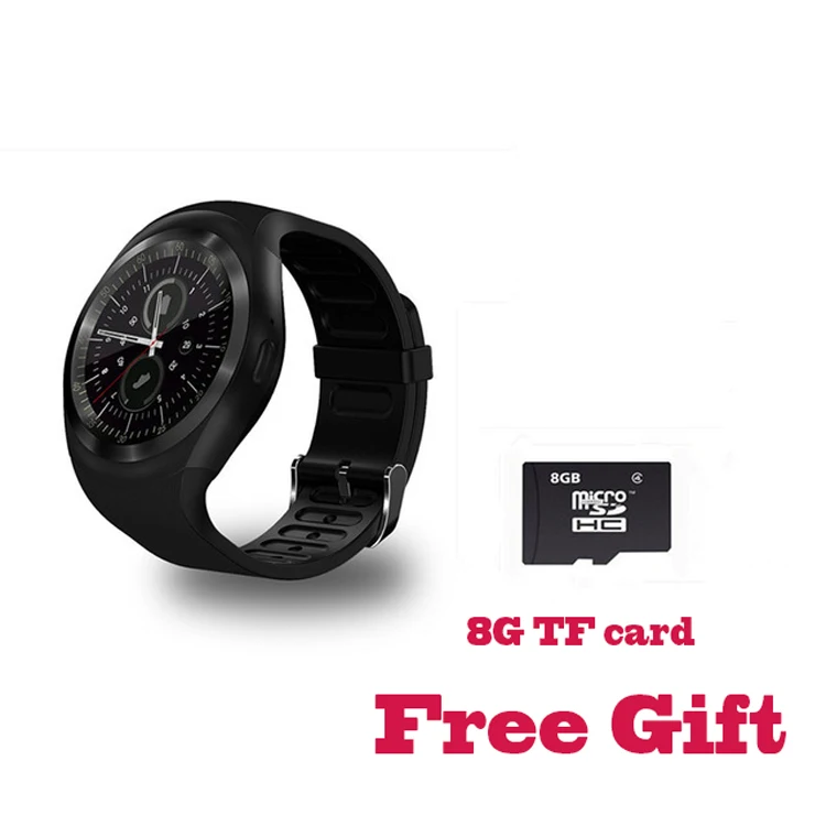 

Y1 Smart Watch Round Support Nano SIM &TF Card With Bluetooth 3.0 Men Women Business Smartwatch For Android&IOS Android