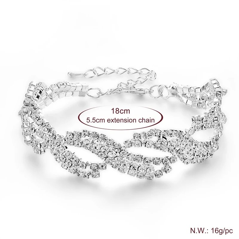 TOUCHEART Роскошные браслеты с кристаллами для женщин, браслеты и браслеты для невесты, свадебные модные ювелирные изделия, Теннисный браслет SBR170072