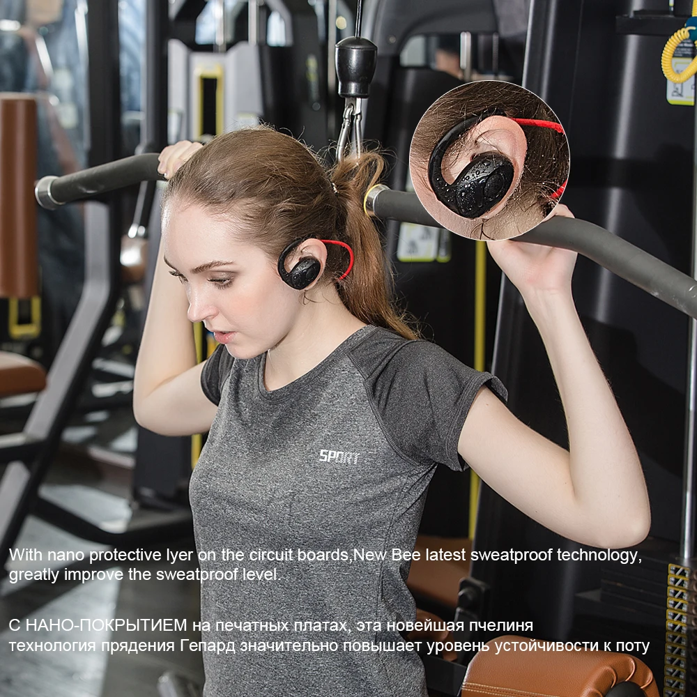 Новая Спортивная гарнитура Bee Bluetooth наушники беспроводные Hi Fi с улиткой