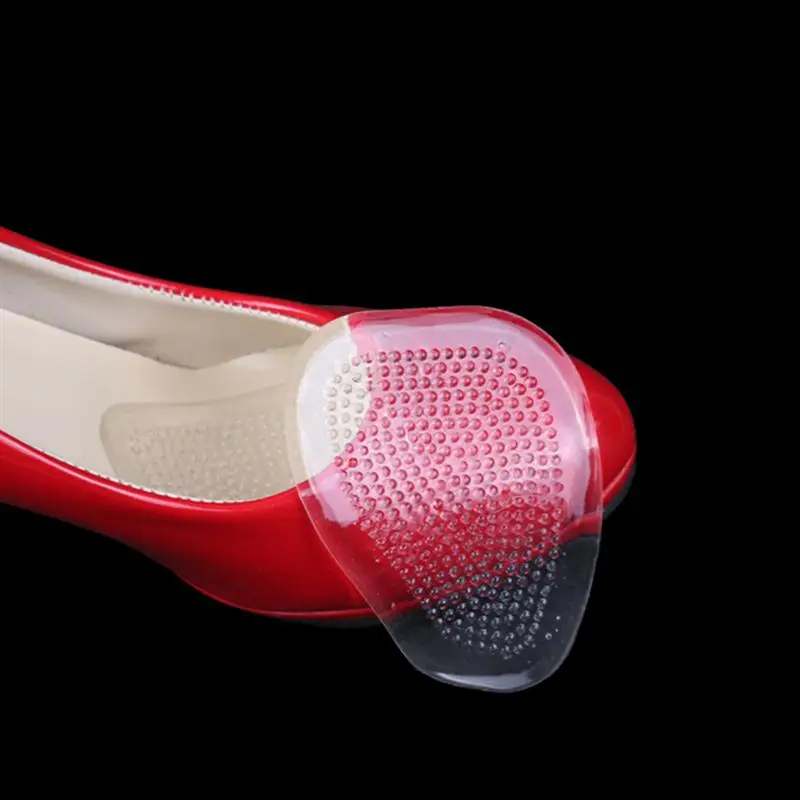 

1 Pair Gel Front Insole Clear Re-usable Antiskid Pain Relief Shoe Cushions Shoe Inserts Forefoot Gel Pad for Ladies Women