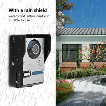 

Wired Video Interphone Doorbell 7 Inch TFT LCD Screen Infrared Night Vision Electric Lock-control Monitoring Doorbell Intercom