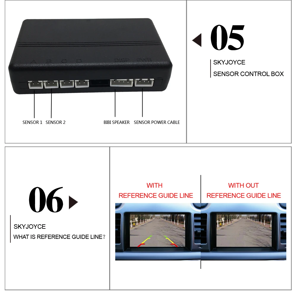 Auto Rear View Camera EU European Car License plate frame camera CCD HD night vision Parking reverse Camera with 2 radar sensors (4)
